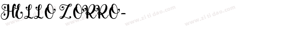 HELLO ZORRO字体转换